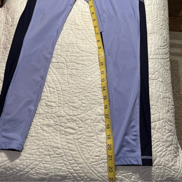 Athleta Cross Train 7/8 Paddle Leggings Womens Size XS Blue Colorblock Athletic - Picture 12 of 12